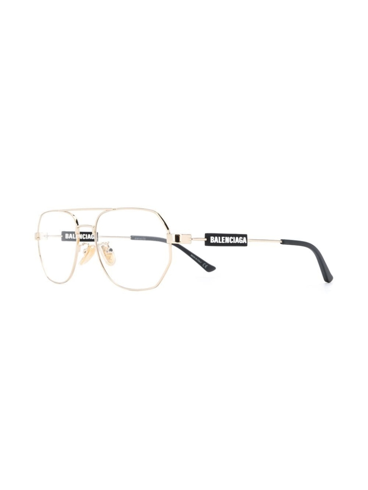 

Balenciaga Eyewear очки-пилоты с логотипом, черный