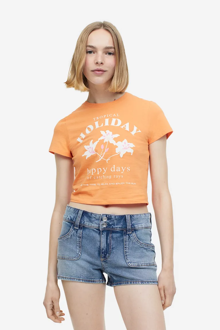 

Короткие джинсы regular H&M, синий