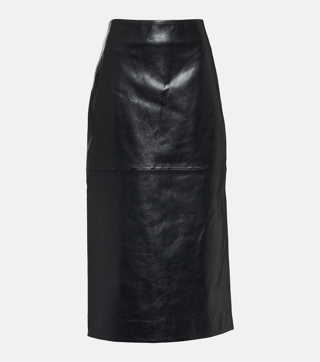 Кожаная юбка миди Lori с завышенной талией DODO BAR OR, черный