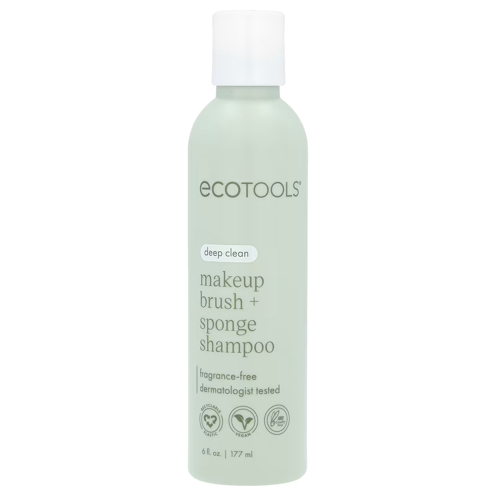 Кисть EcoTools для макияжа + спонж-шампунь, 177 мл ecotools шампунь для очищения кистей для макияжа 177 мл 6 жидк унций