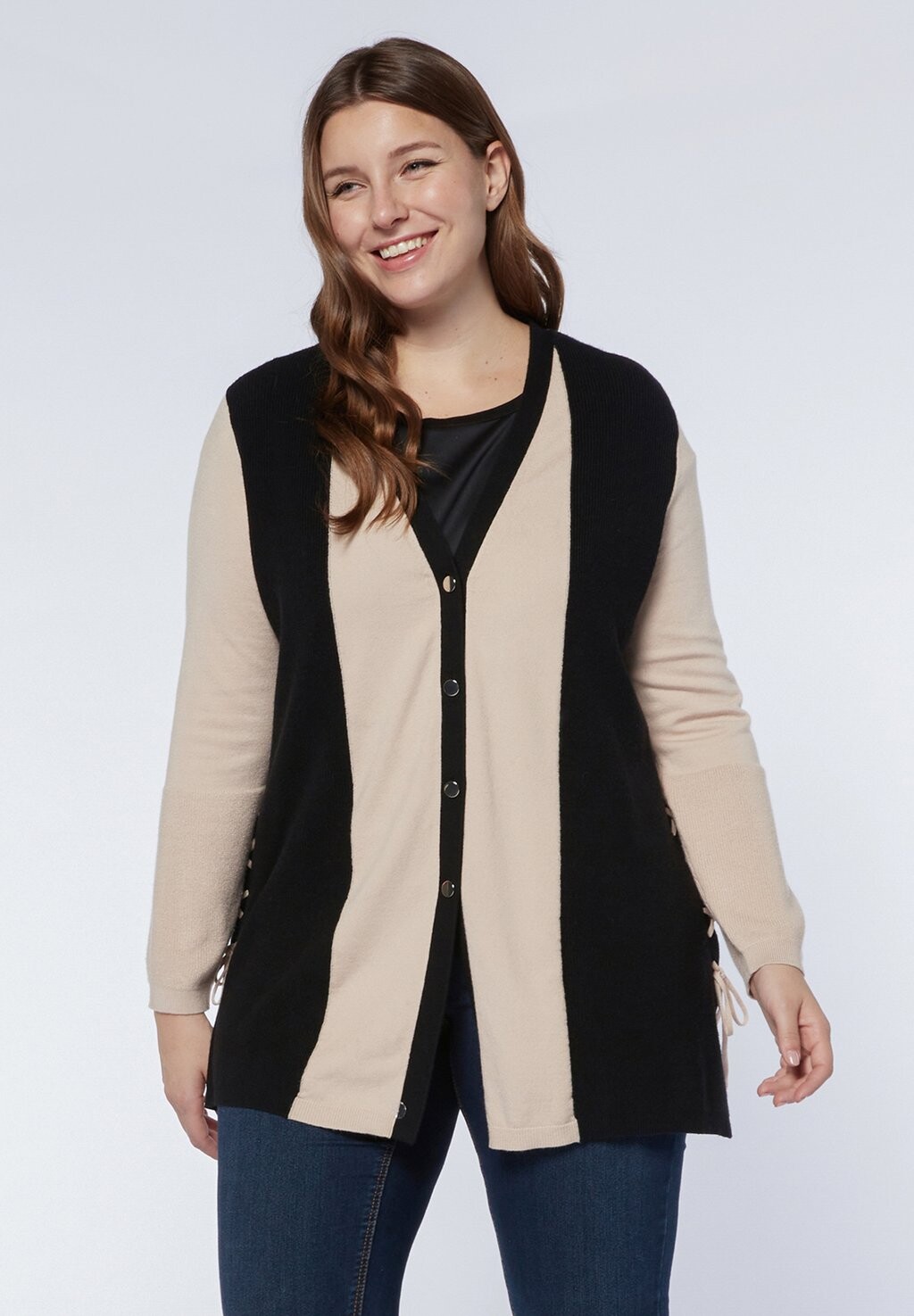 

Кардиган Bicolore À Lacets Fiorella Rubino, черный