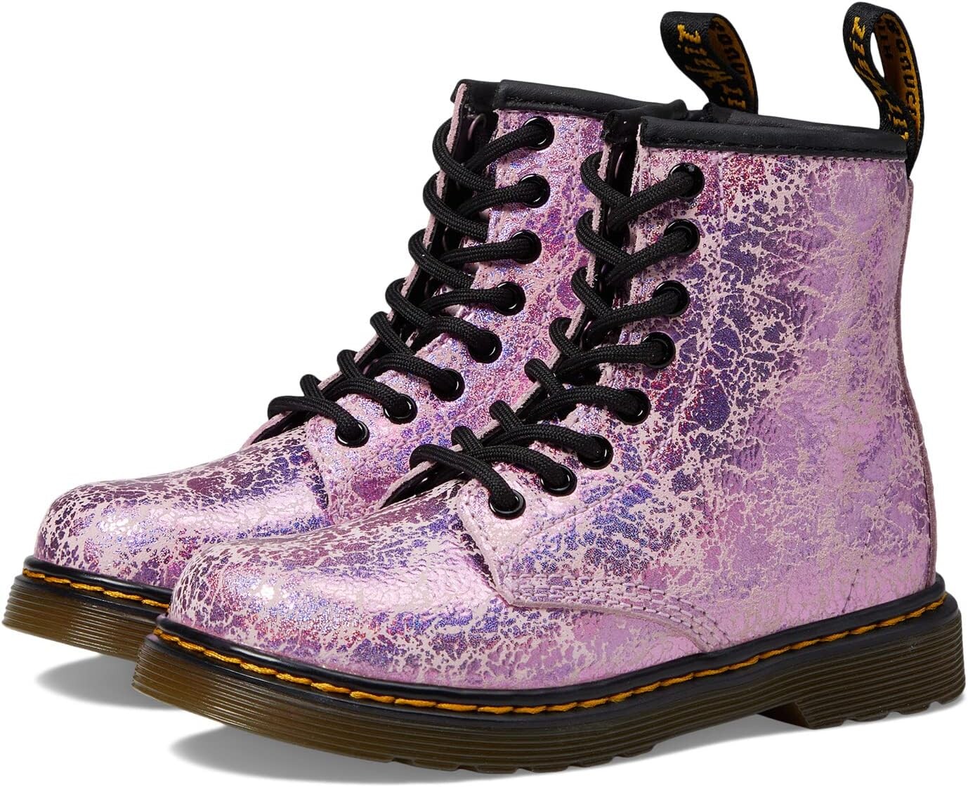 

Ботинки на шнуровке 1460 Lace Up Fashion Boot Dr. Martens, цвет Pink Disco Crinkle