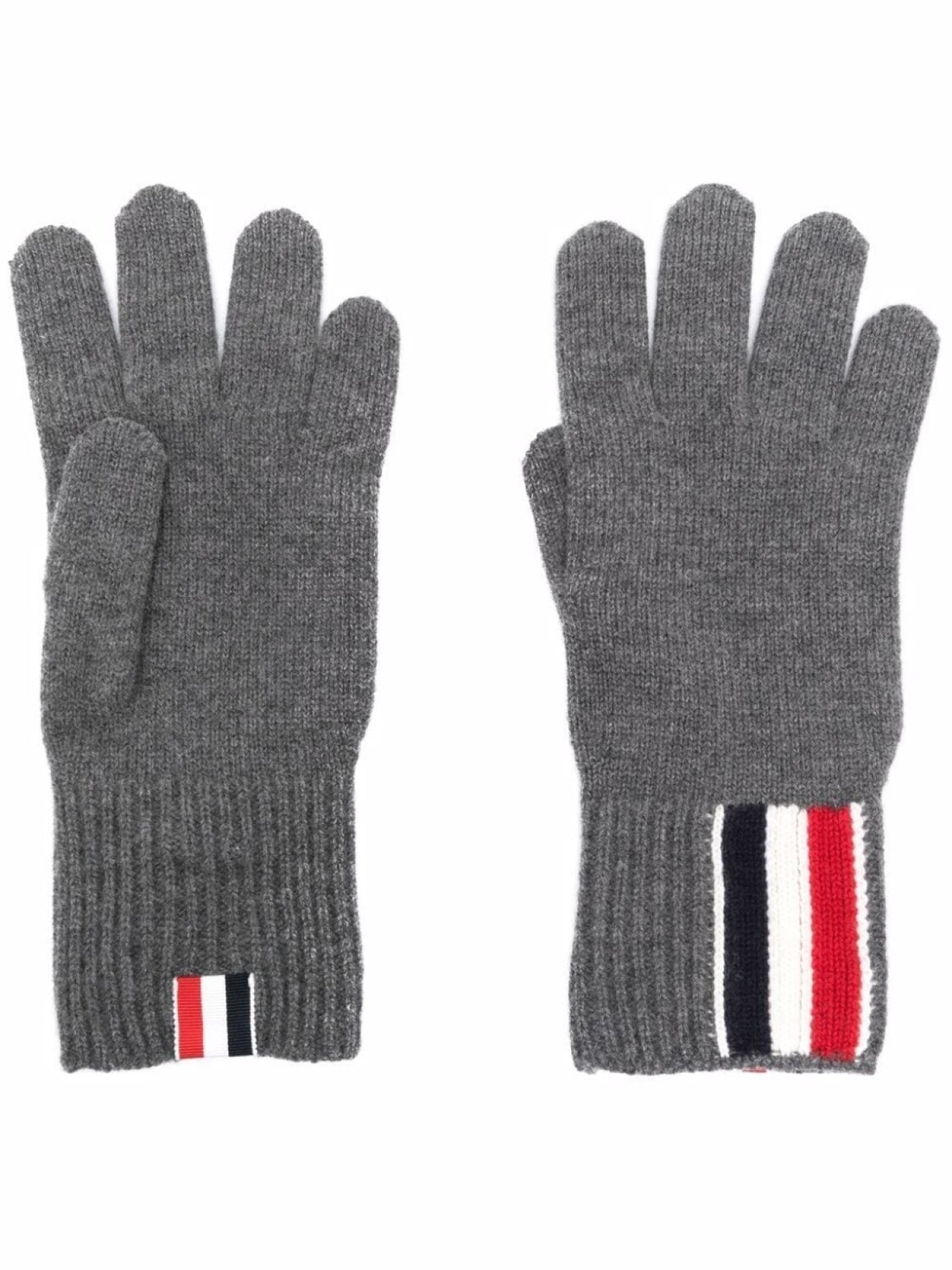 

Перчатки с полосками RWB Thom Browne, серый