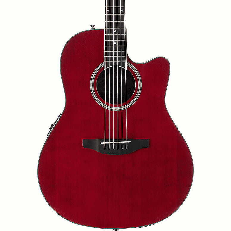 Акустическая глубина. Ovation cs24-RR Celebrity Standard Mid Cutaway Ruby Red электроакустическая. Ovation гитара. Ovation cs24-RR Celebrity Standard Mid Cutaway производство. Рубин гитара.