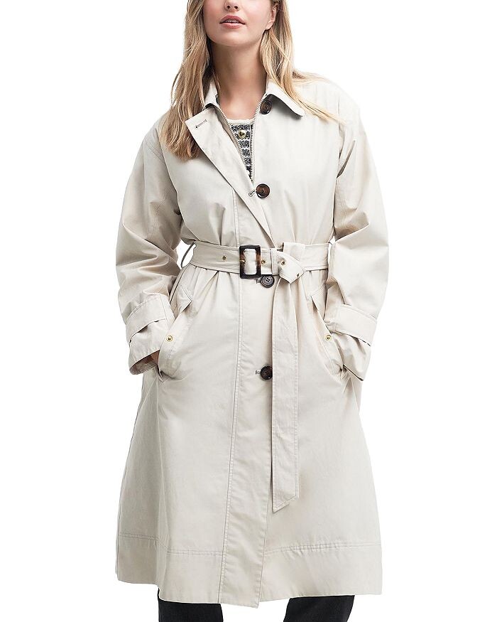

Тренч Barbour Somerland с поясом, коричневый/бежевый