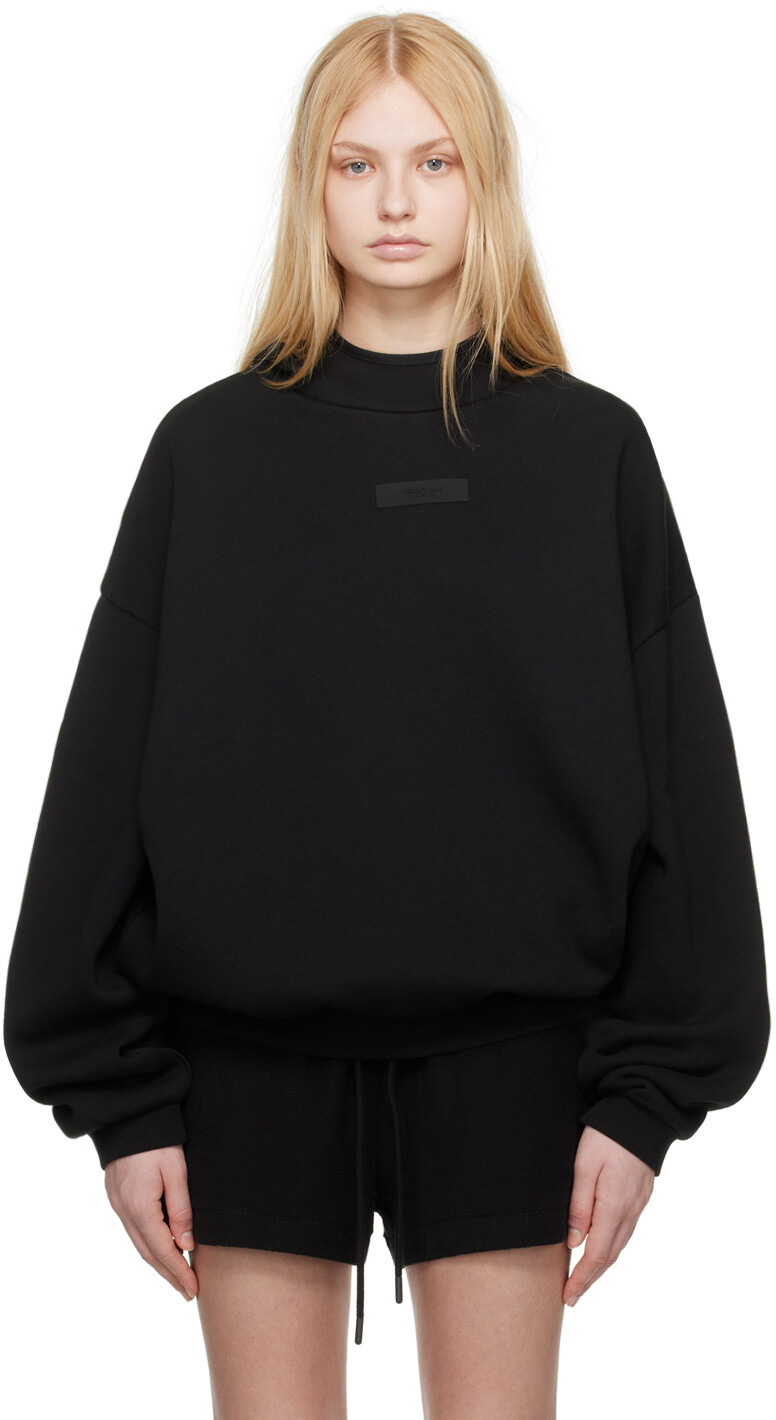 

Толстовка с черной нашивкой Fear Of God Essentials, цвет Jet black