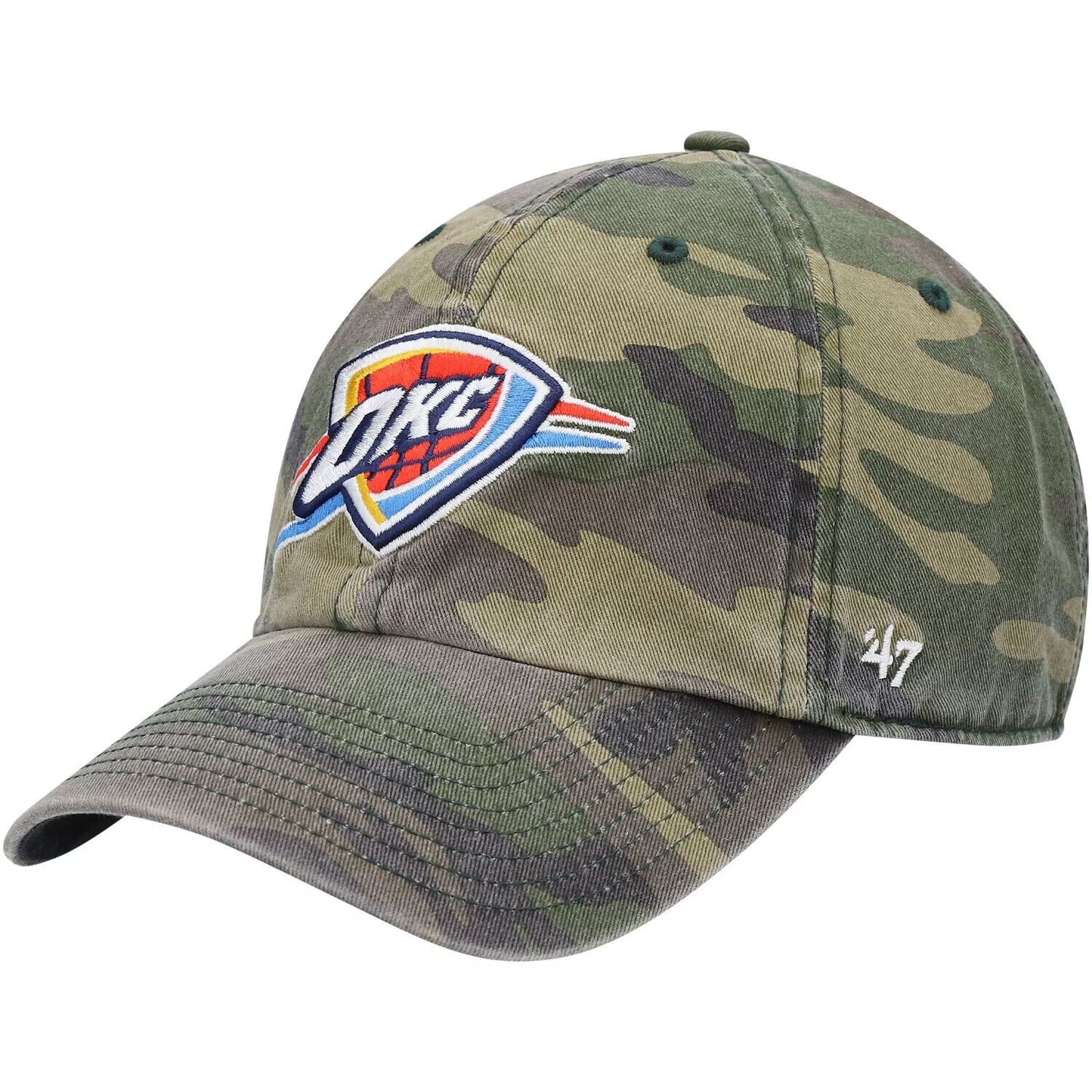 

Мужская регулируемая шапка с камуфляжным принтом '47 Oklahoma City Thunder Clean Up