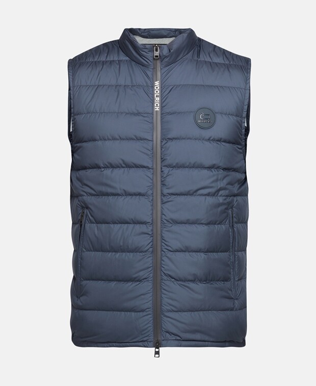

Пуховый жилет Woolrich, темно-синий