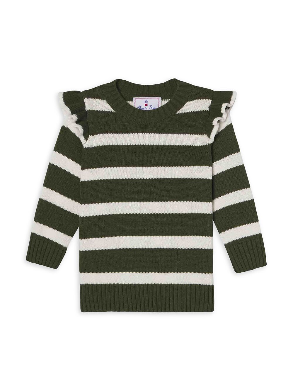 

Полосатый свитер Little Girl's & Girl's Caroline Anderson Classic Prep, зеленый