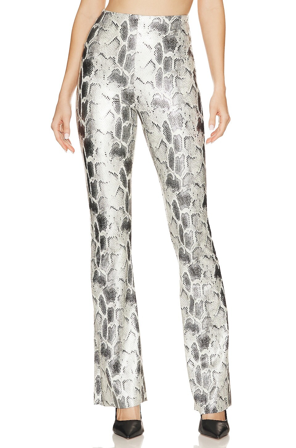 

Леггинсы Commando Faux Leather Animal Flare, цвет Fog Python