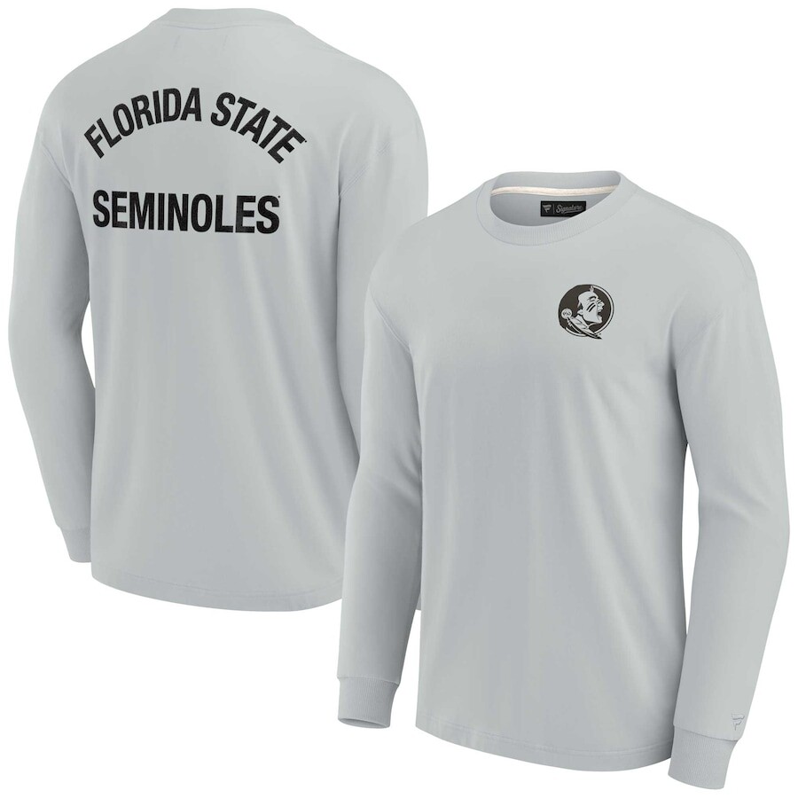 

Футболка с длинным рукавом Fanatics Signature Florida State Seminoles, серый