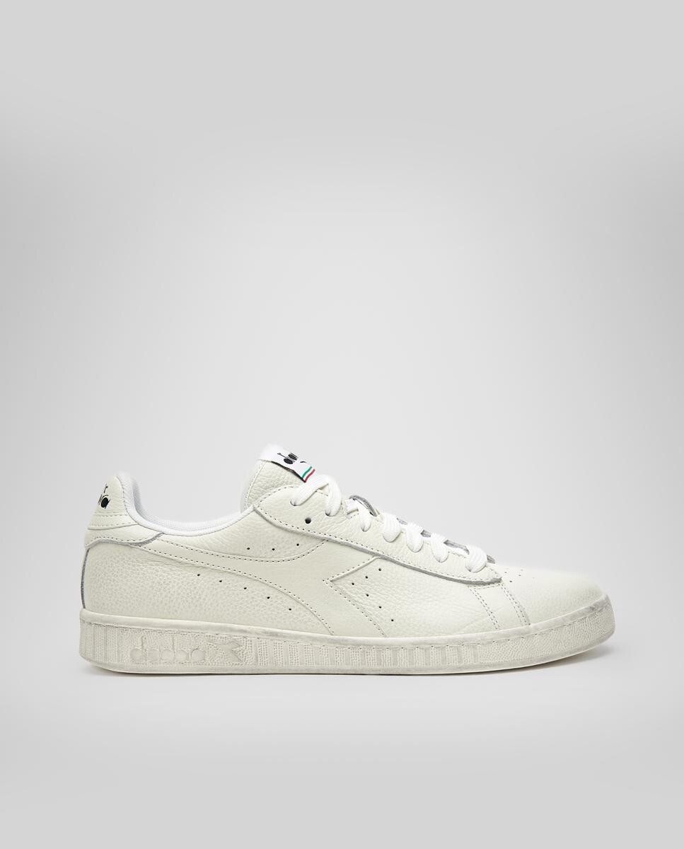 

Белые кожаные кроссовки унисекс со шнурками Diadora Sportswear, белый