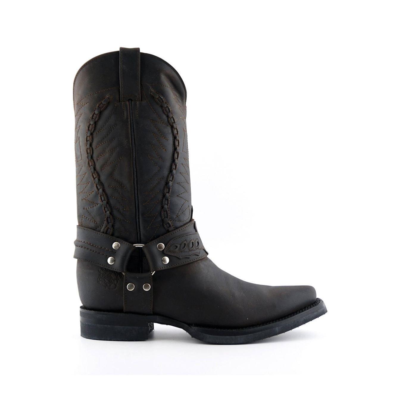цена Мужские кожаные ковбойские ботинки Grinders-Galveston, коричневый