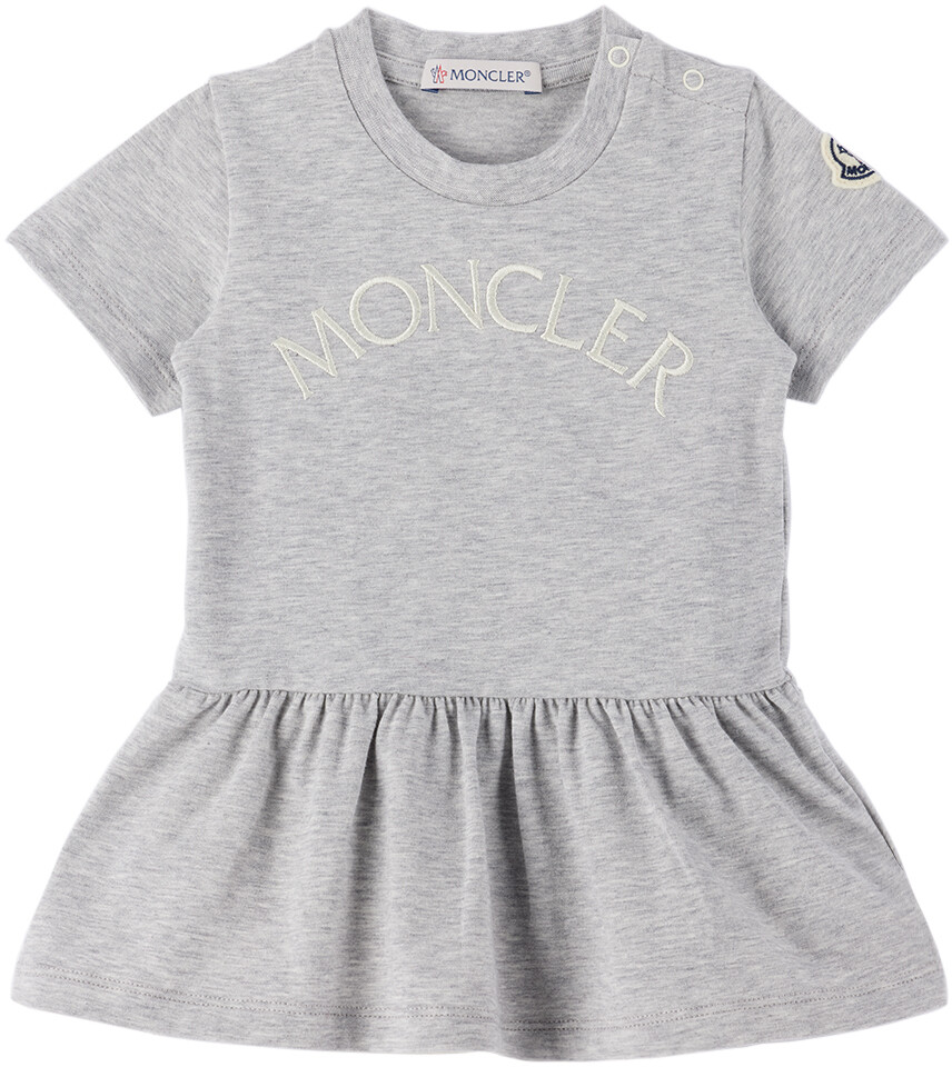 

Детское Серое Платье С Вышивкой Серое Moncler Enfant, Серый