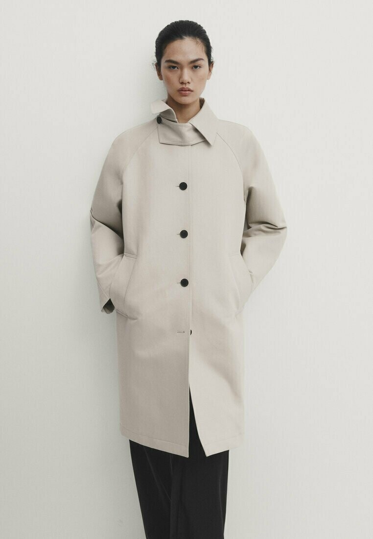 

Тренч 2-Layer Massimo Dutti, бежевый