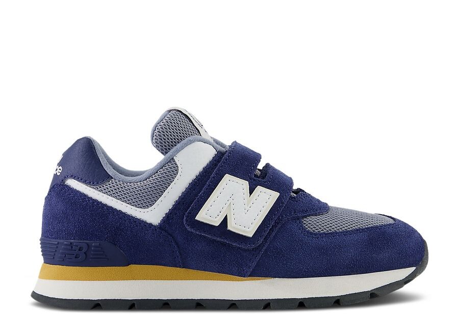 

Кроссовки New Balance New Balance 574 Hook & Loop Little Kid Wide, цвет Navy Blue Rabbit Grey