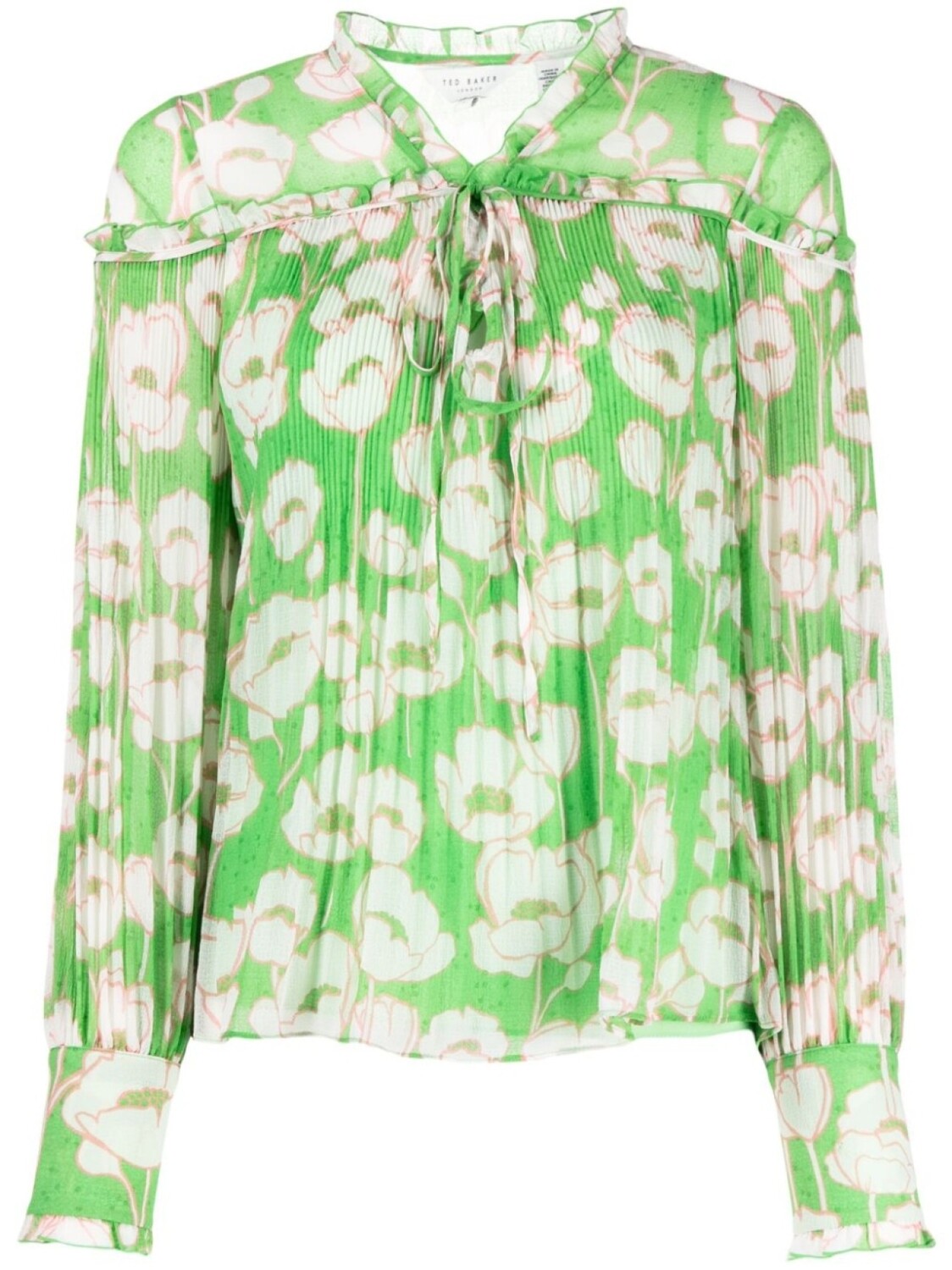 

Блузка Ellerie с цветочным принтом Ted Baker, зеленый