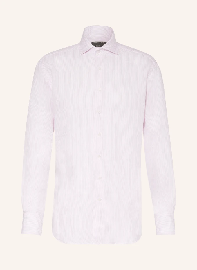 цена Льняная рубашка классического кроя Artigiano, белый