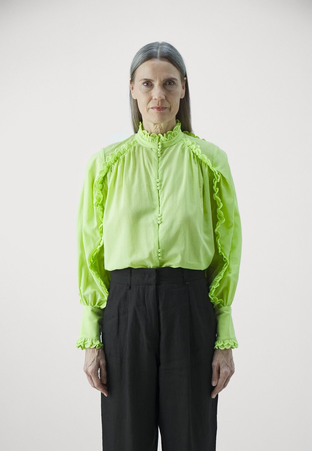 

Блузка на пуговицах JOCELYNE Hofmann Copenhagen, светло-зеленый