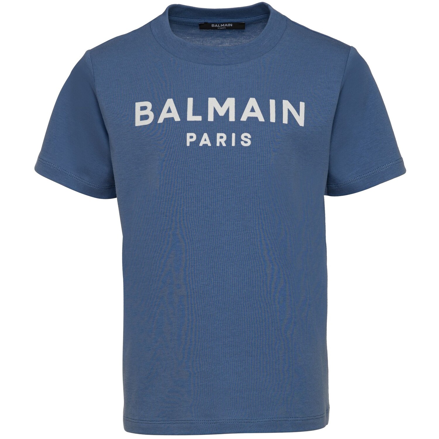 

Синяя футболка с логотипом Balmain, синий