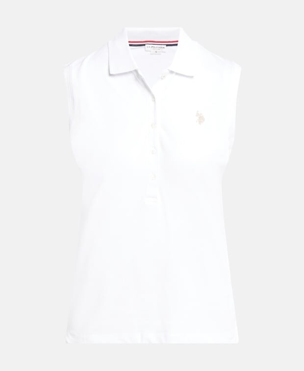 

Рубашка-поло без рукавов ORGANIC U.S. Polo Assn., белый