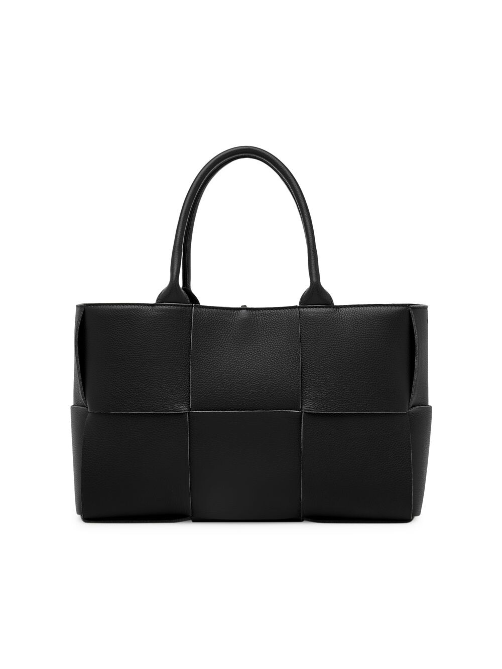 

Маленькая кожаная сумка с короткими ручками Arco Bottega Veneta, черный