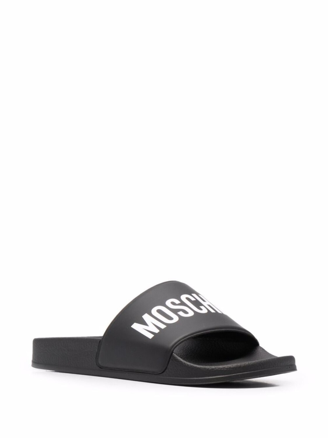 

Moschino Kids шлепанцы с логотипом, черный