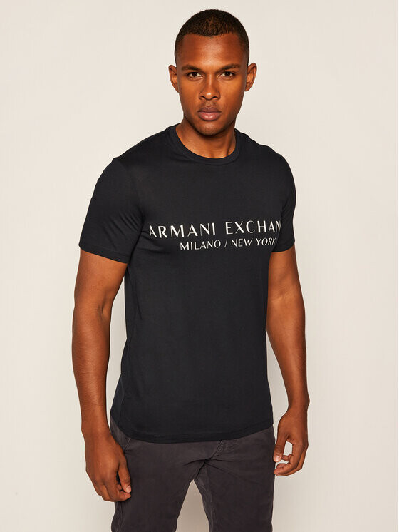 

Футболка узкого кроя Armani Exchange, синий