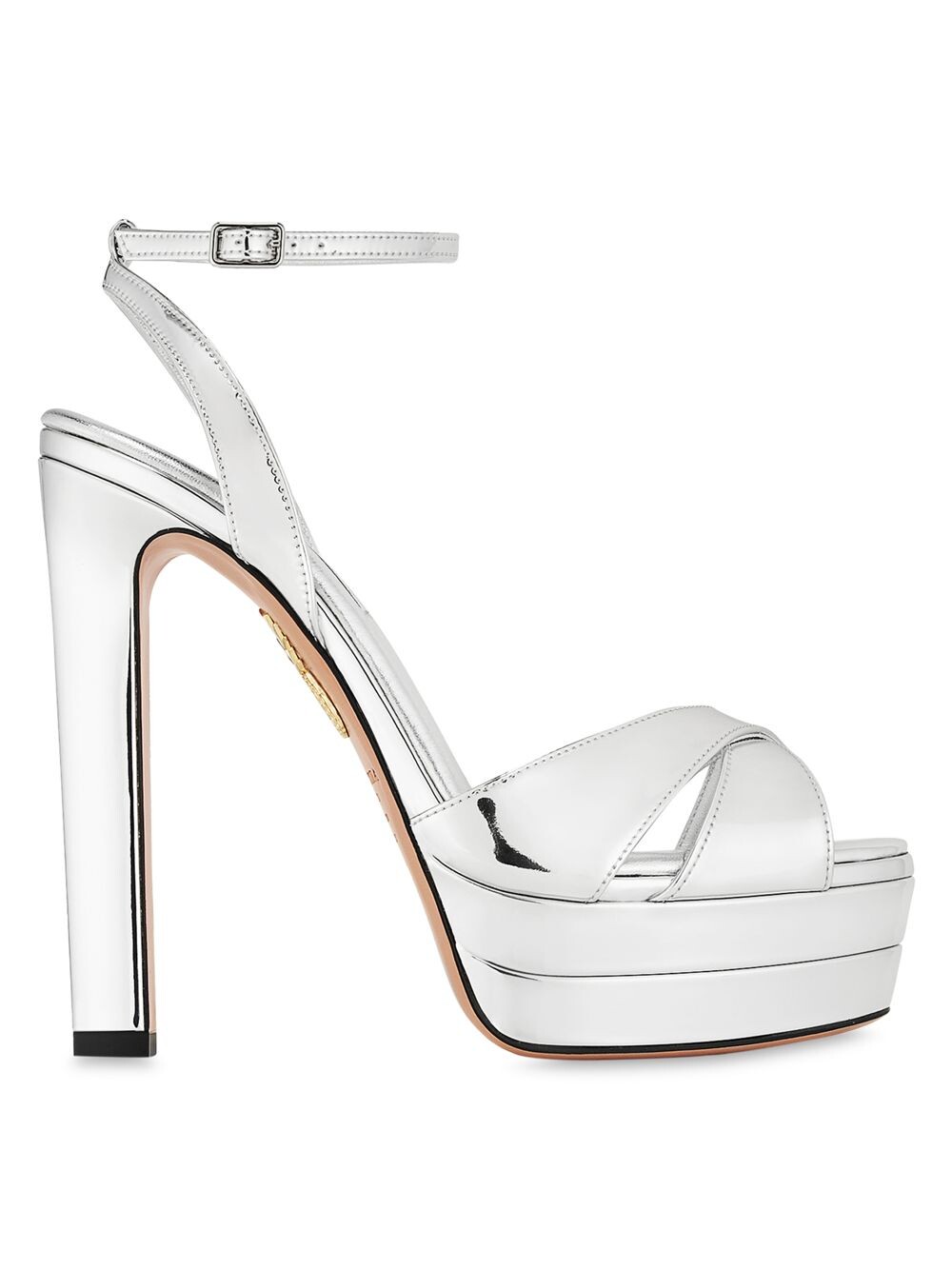 

Босоножки на платформе Divine 130MM Aquazzura, серебряный