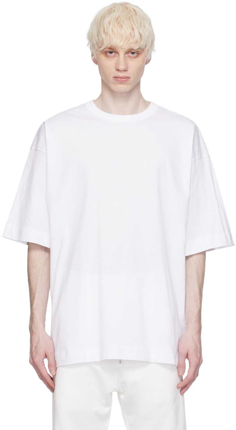 

Белая футболка с заниженными плечами Dries Van Noten, цвет White