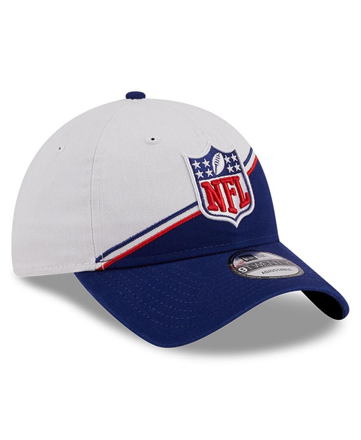 

Мужская белая, темно-синяя регулируемая кепка NFL 2023 Sideline 9TWENTY New Era