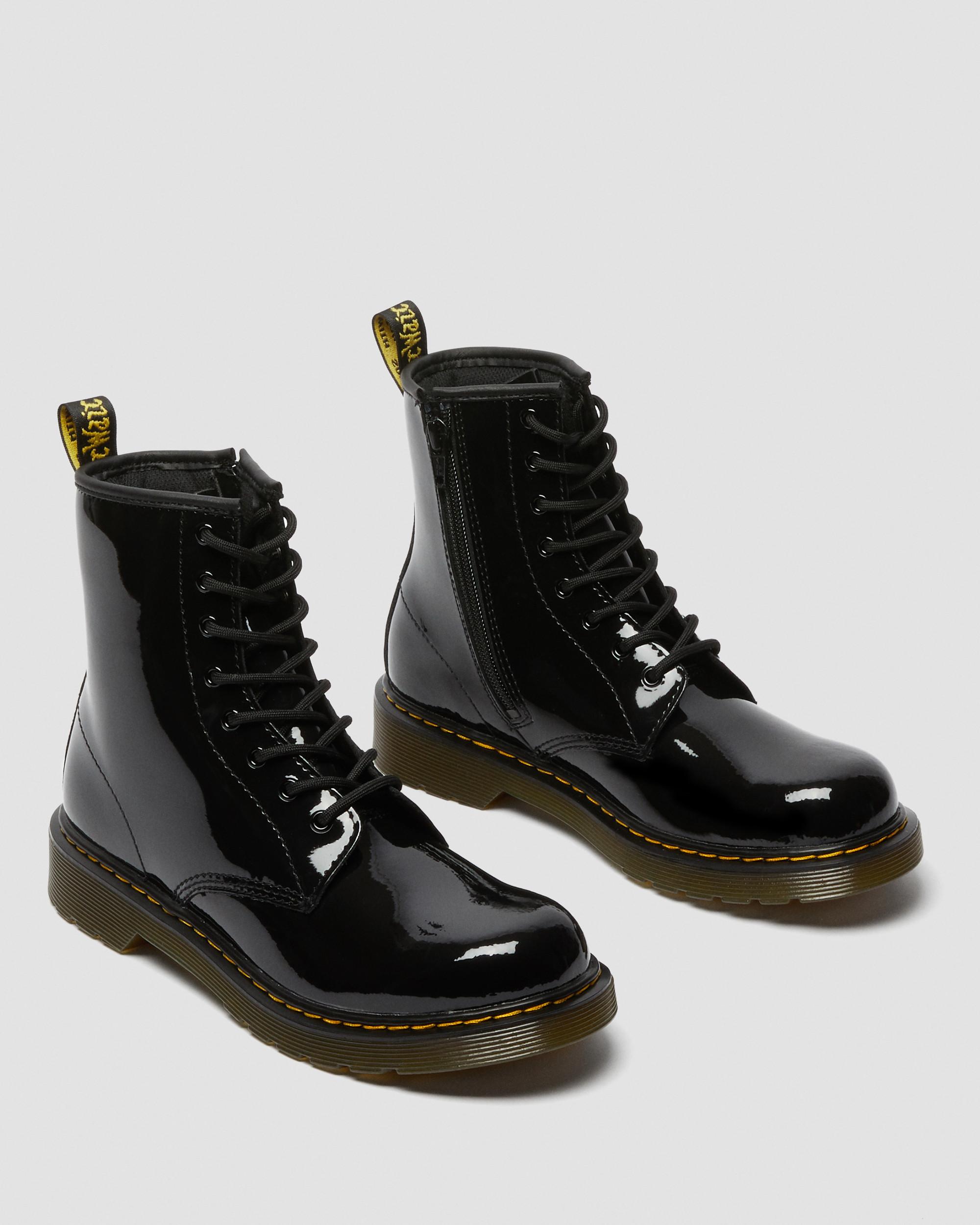 Молодежные ботинки из лакированной кожи на шнуровке 1460 Dr. Martens