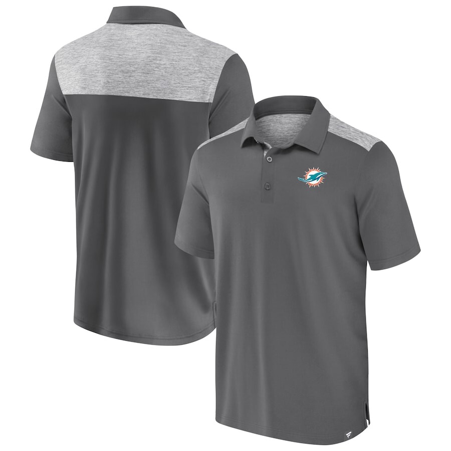 

Поло с коротким рукавом Fanatics Branded Miami Dolphins, серый