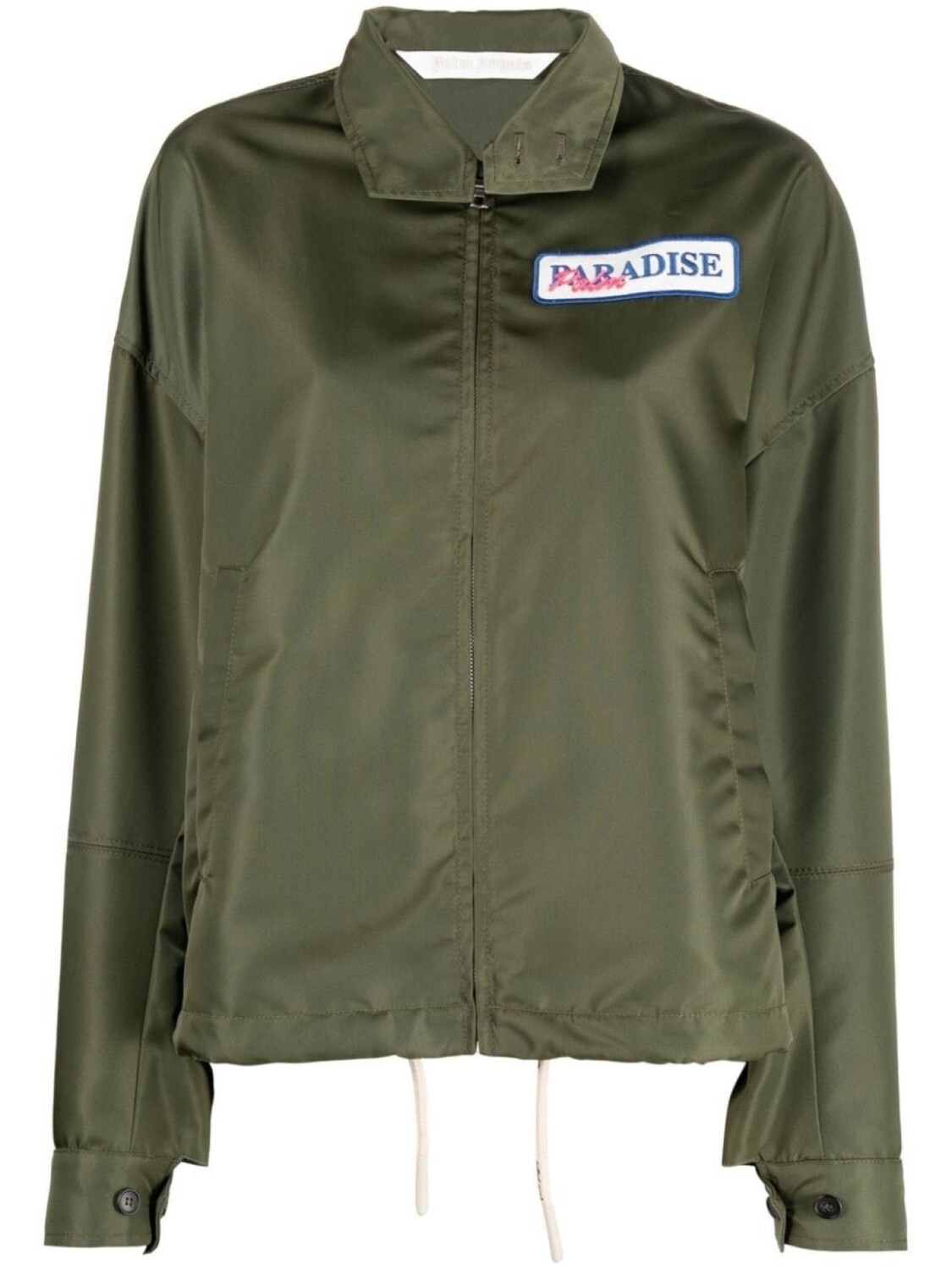 

Palm Angels куртка на молнии с вышитым логотипом, зеленый