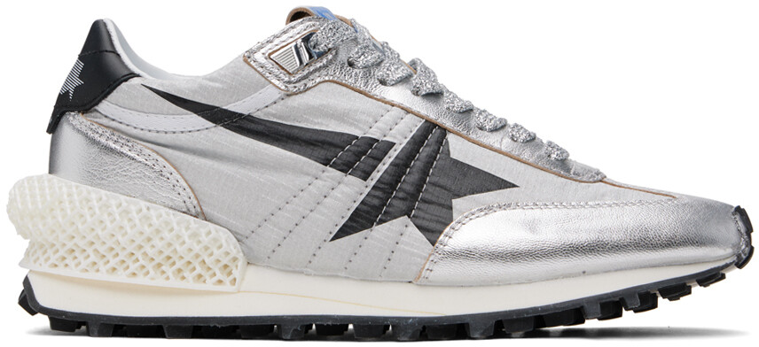 

Серебряные и черные кроссовки Marathon Golden Goose, цвет Silver/Black