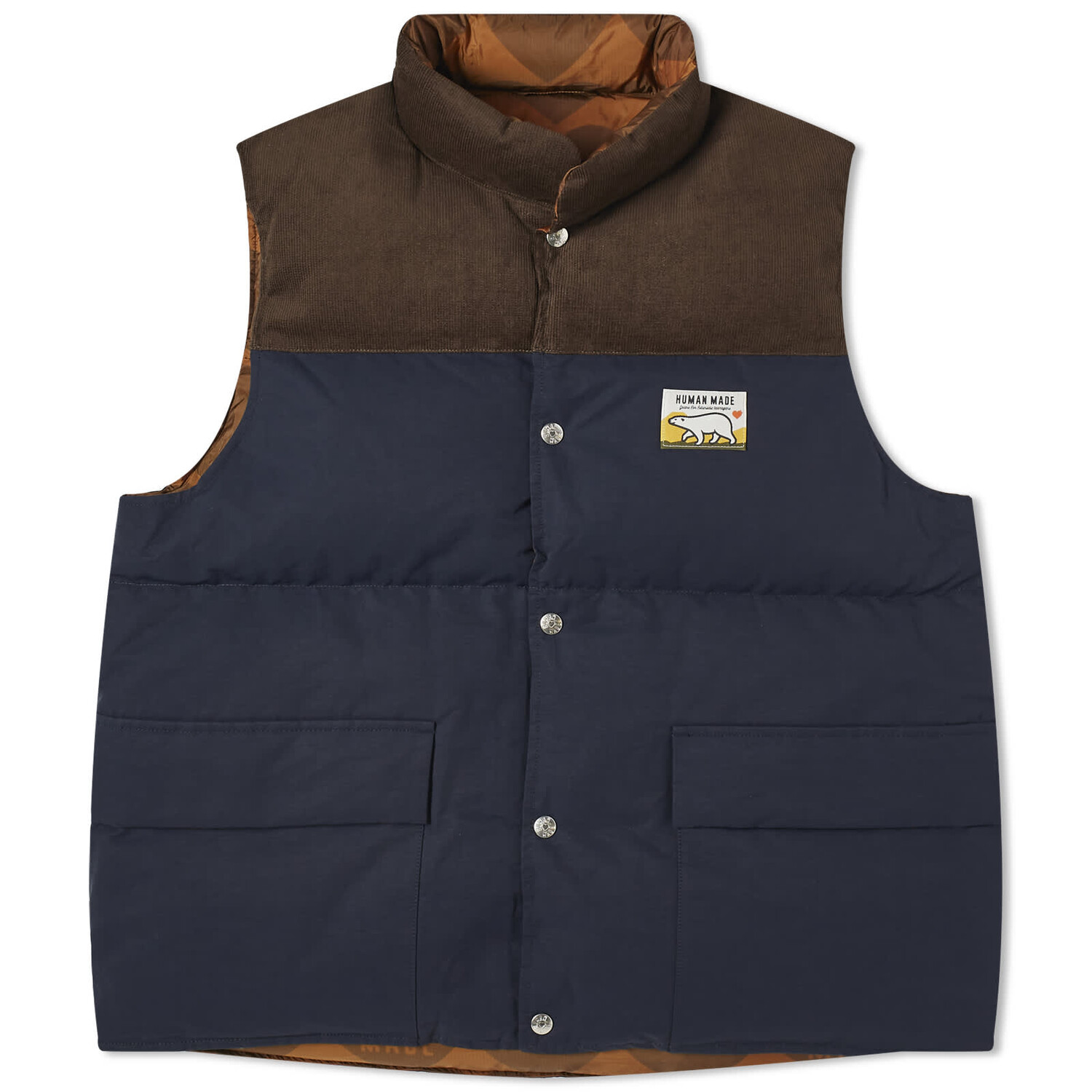 

Жилет Human Made Reversible Down, темно-синий