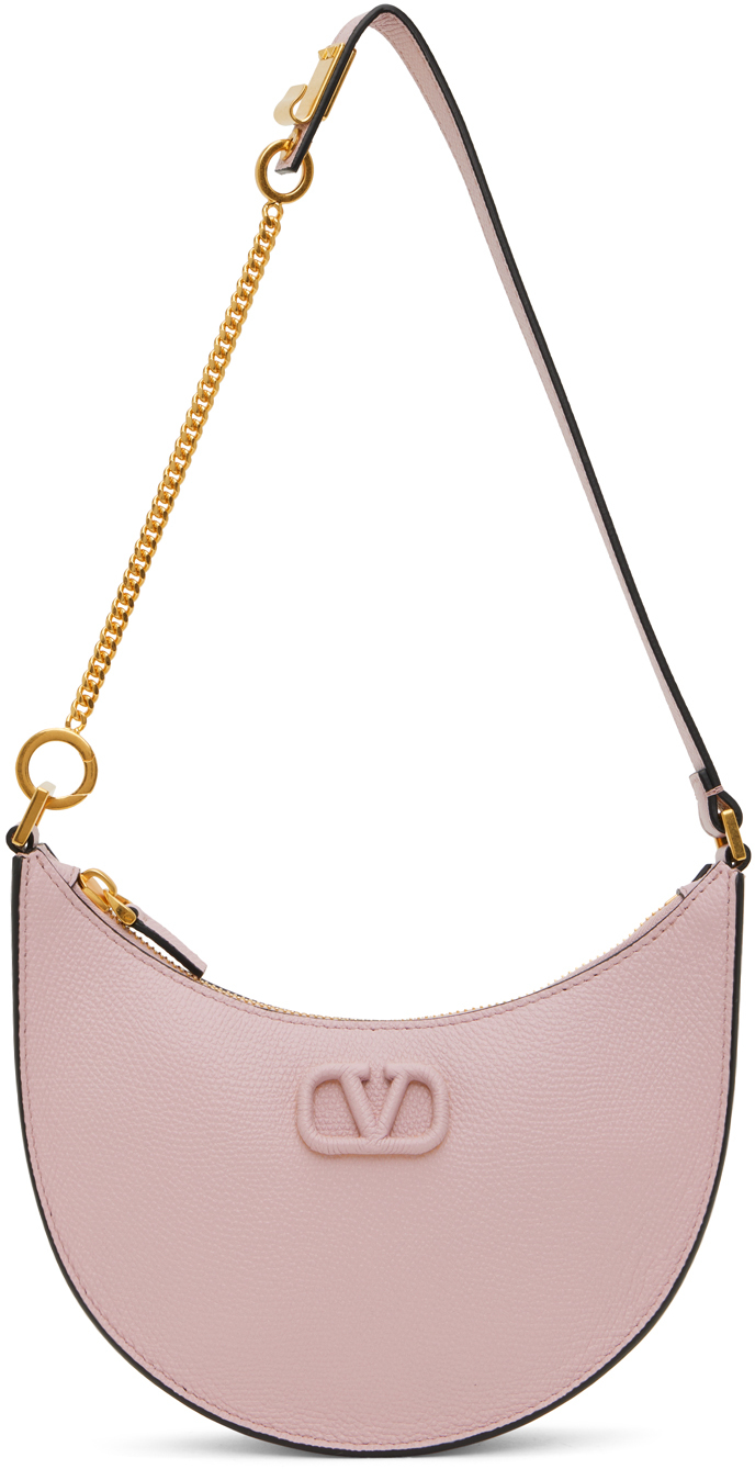 Розовая мини-сумка с логотипом Valentino Garavani
