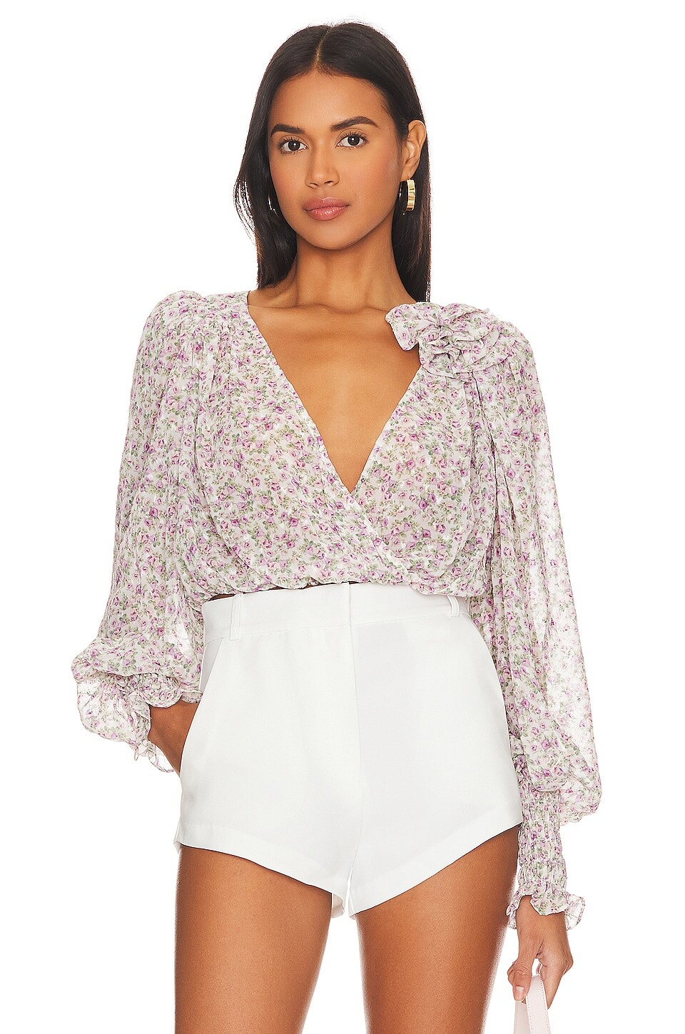 

Топ For Love & Lemons Milani, цвет White Multi