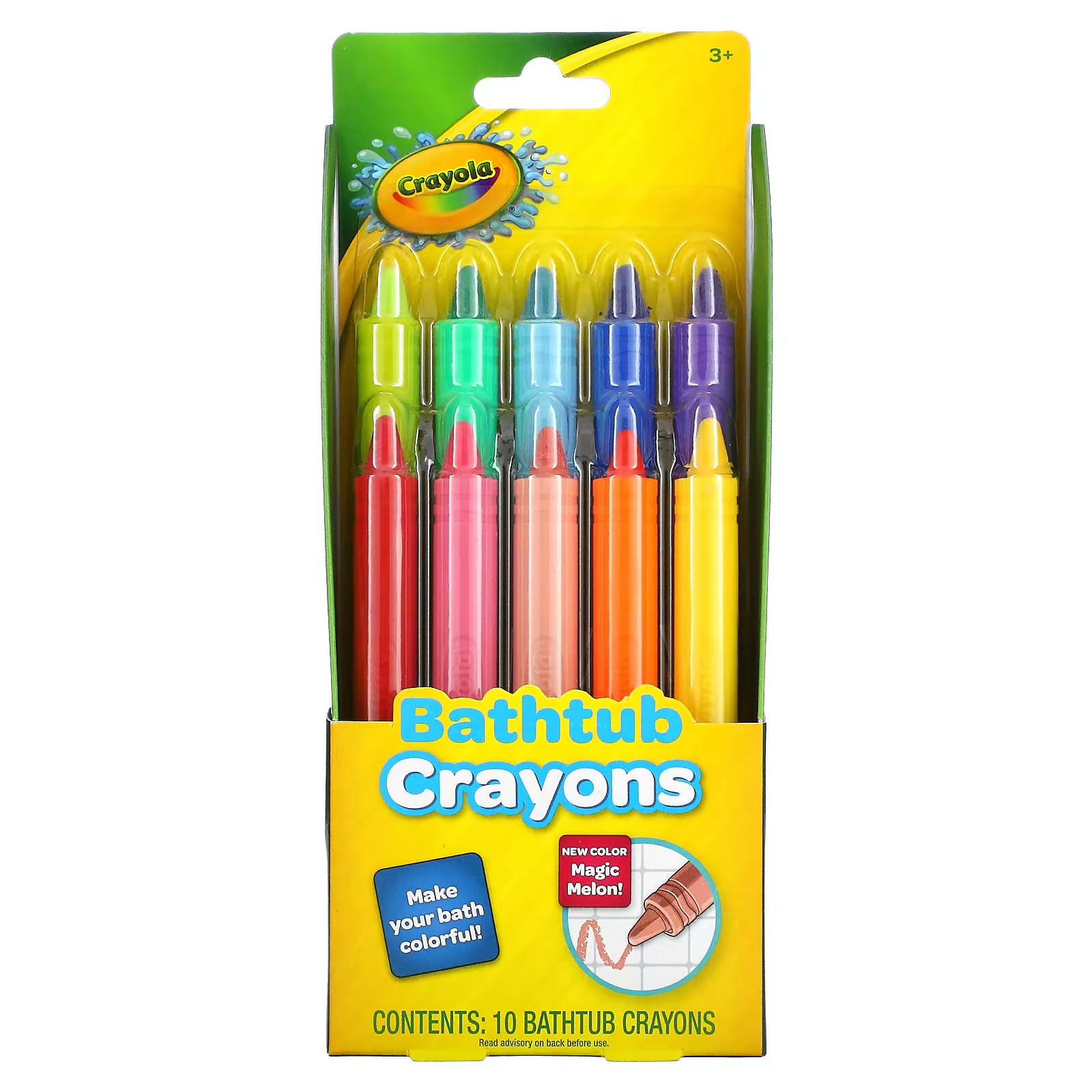 Мелки для ванны Crayola 3+ пластмастер паровозик радуга 31810 синий фиолетовый желтый зеленый