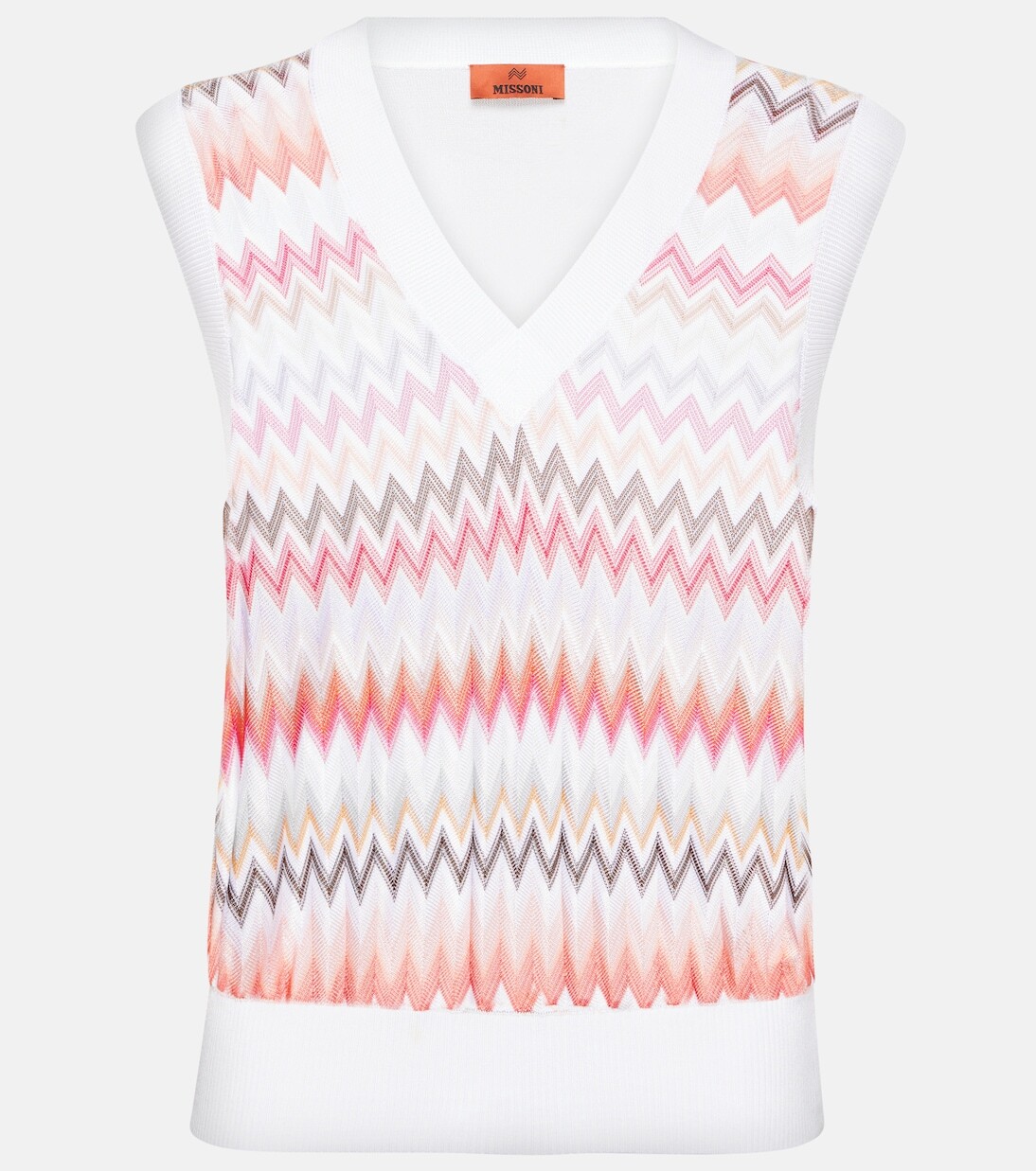 

Свитер-жилет с зигзагом Missoni, белый