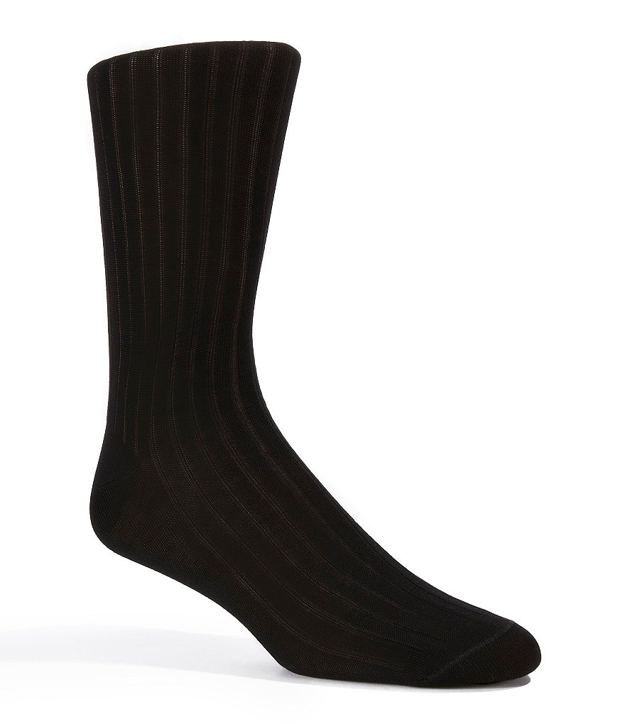 Хлопковые классические носки Cremieux в рубчик, черный