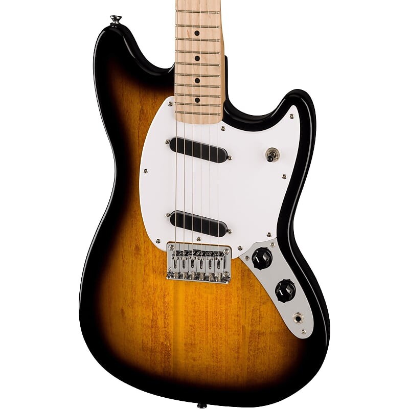 

Электрогитара Squier Sonic Mustang, Maple Fingerboard, White Pickguard, 2-Color Sunburst