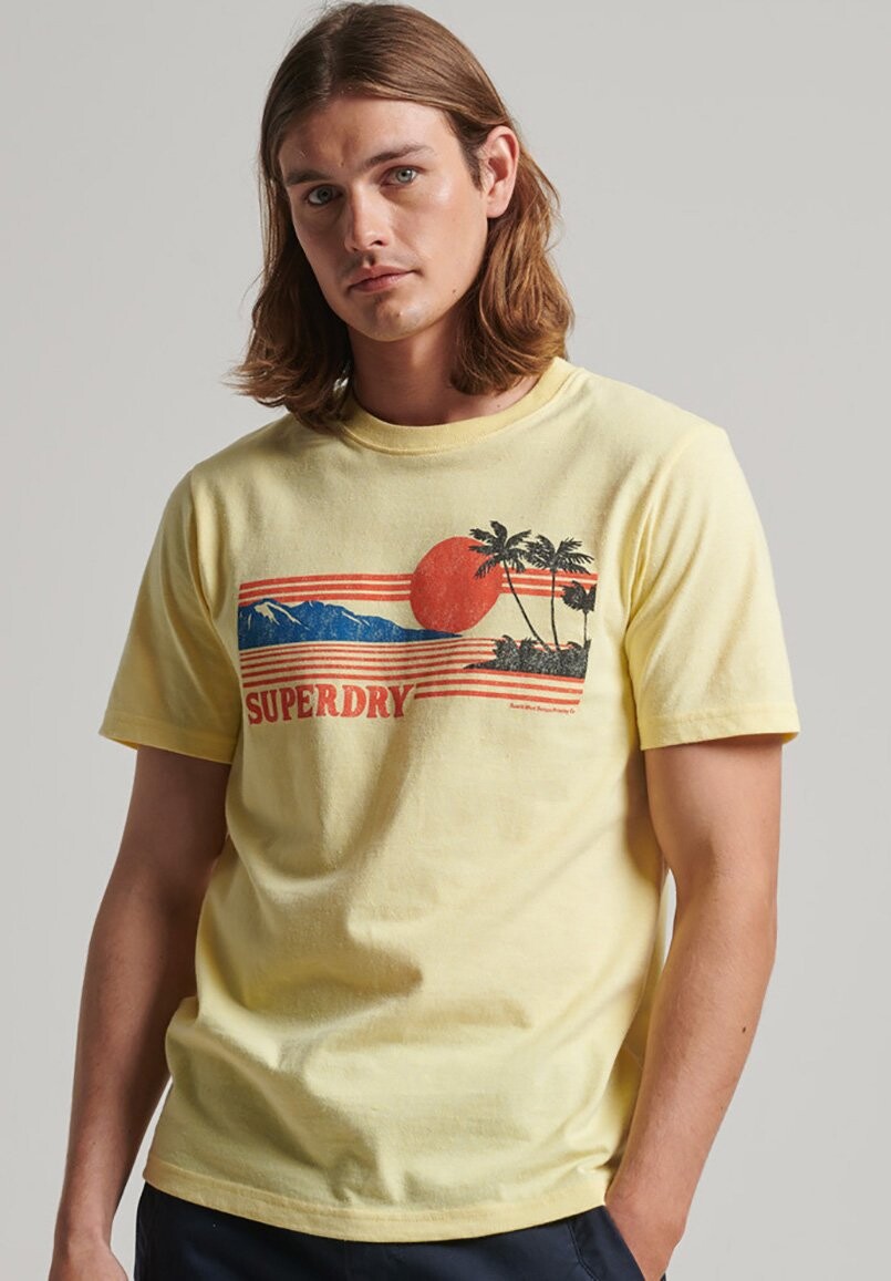 

Футболка с принтом Superdry, желтый