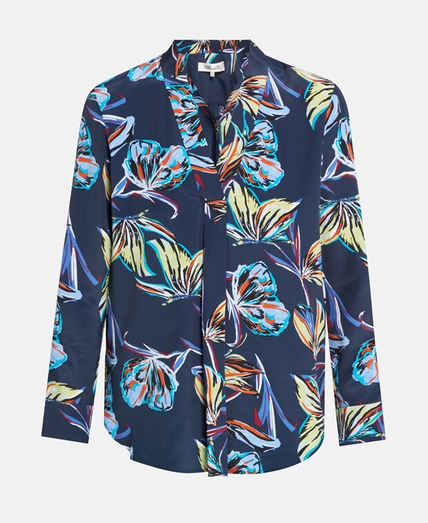 

Рубашка блузка Diane von Furstenberg, синий