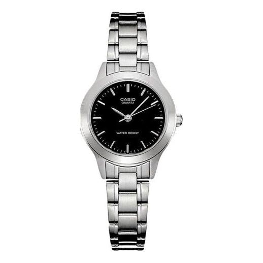 Часы CASIO Quartz Waterproof Black Analog, черный цена и фото