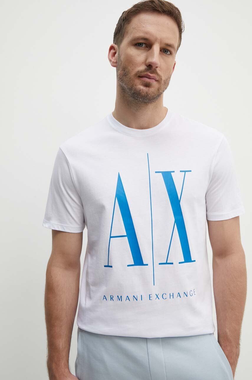 

Хлопковая футболка Armani Exchange, белый