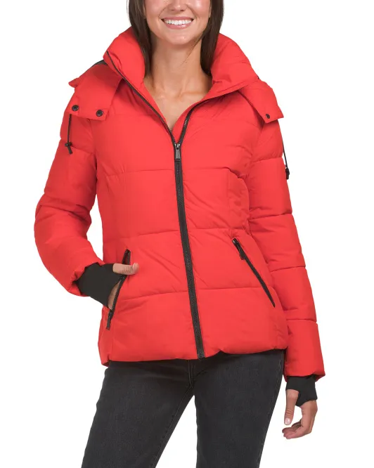 

Короткая куртка-пуховик Bcbgmaxazria, цвет Poppy