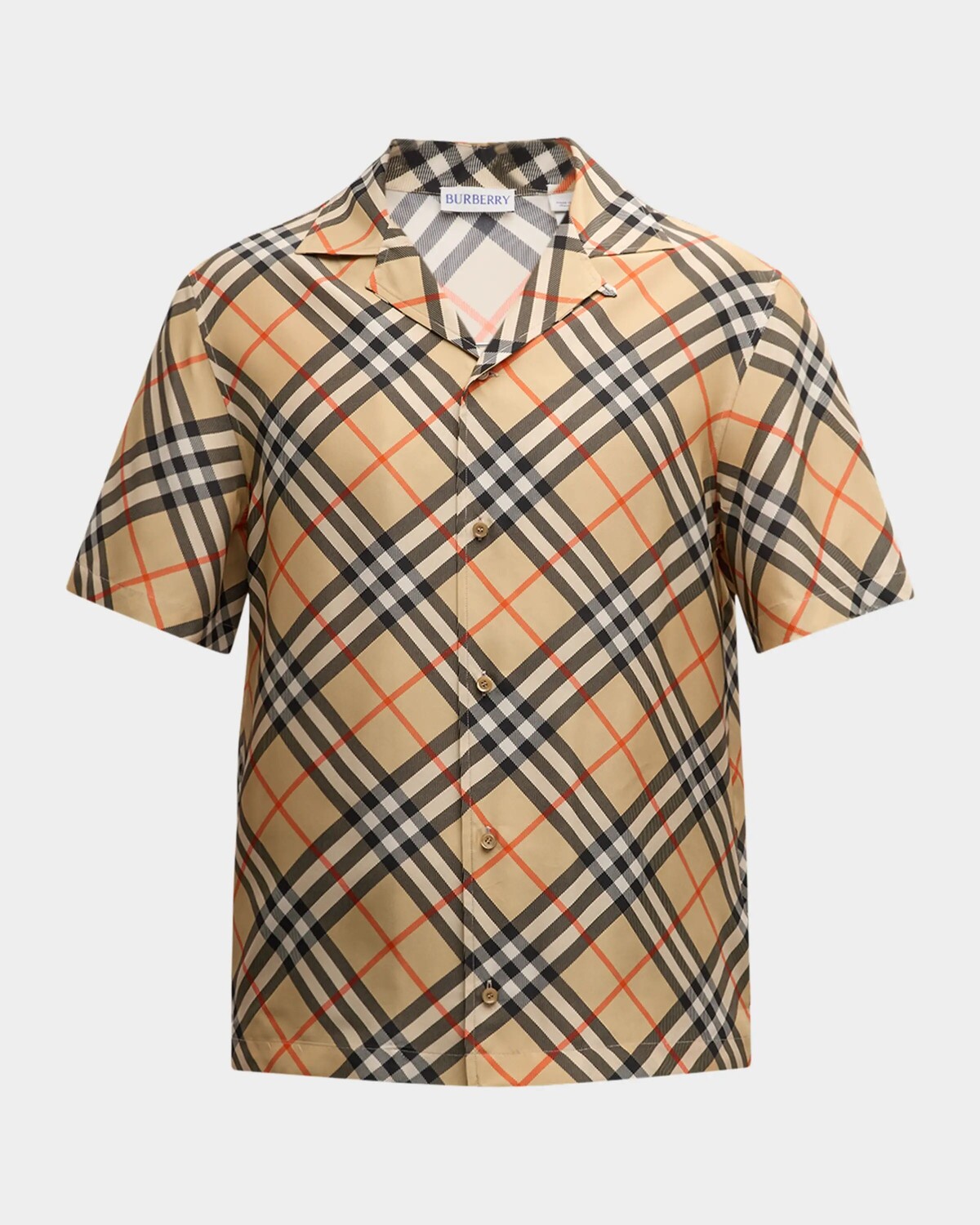 

Мужская рубашка в клетку Camp Burberry, цвет Sand Ip Check