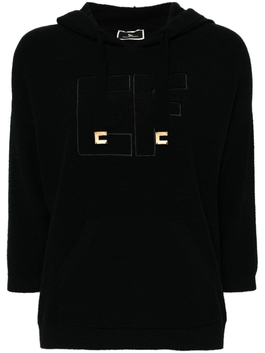 

Худи с вышитым логотипом Elisabetta Franchi, черный