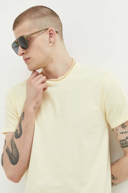 

Компания Холлистер хлопковая футболка Hollister Co., желтый